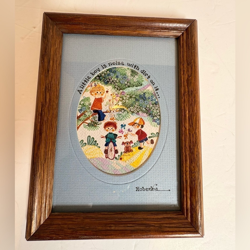 Rare Vintage 70’s Roberka McDowell Originals “Little Boys” Art